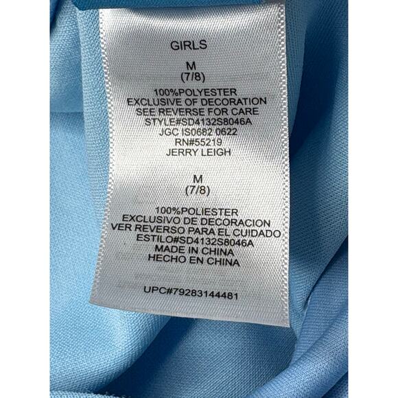 Disney Lilo & Stitch Blue Shirt Sleeve Dress 7-8 Princess Cosplay Fantasy Casual - Picture 7 of 9